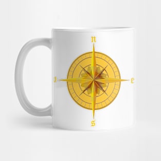 Gold Compass Rose Mug